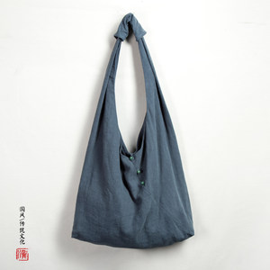 中国风盘乾坤袋单肩挎包帆布