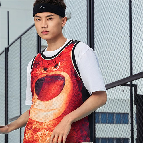 中国李宁无袖男子袖篮球服背心