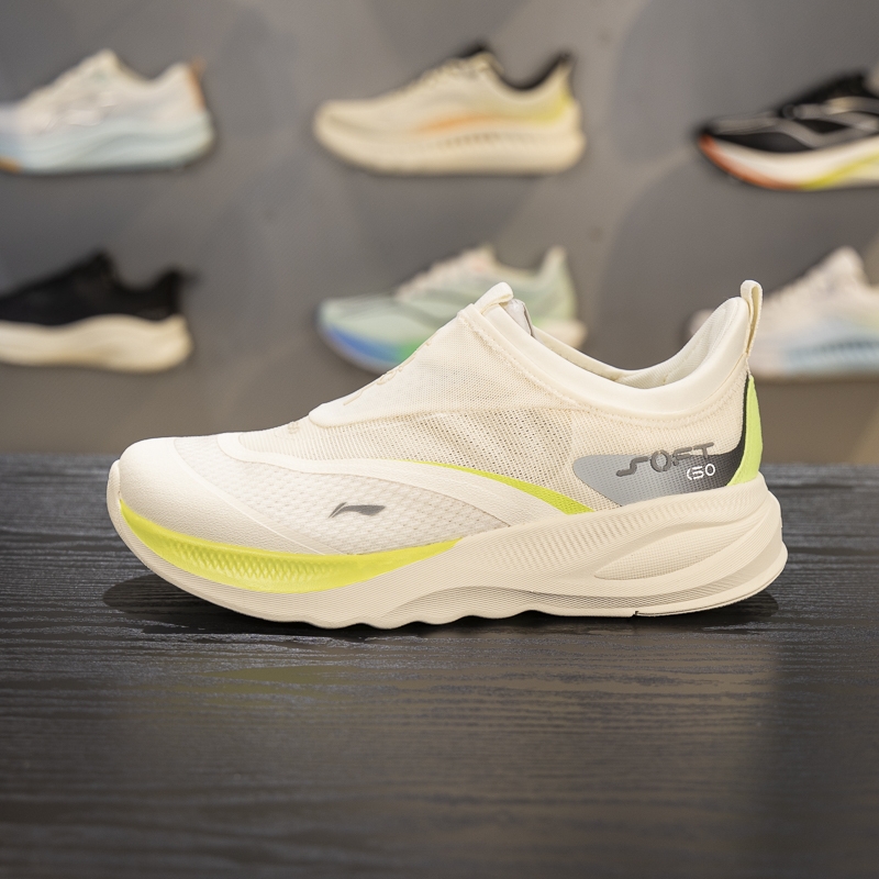 李宁休闲鞋2025春季新款SOFT GO 2男子一脚蹬潮流运动鞋AGLV005