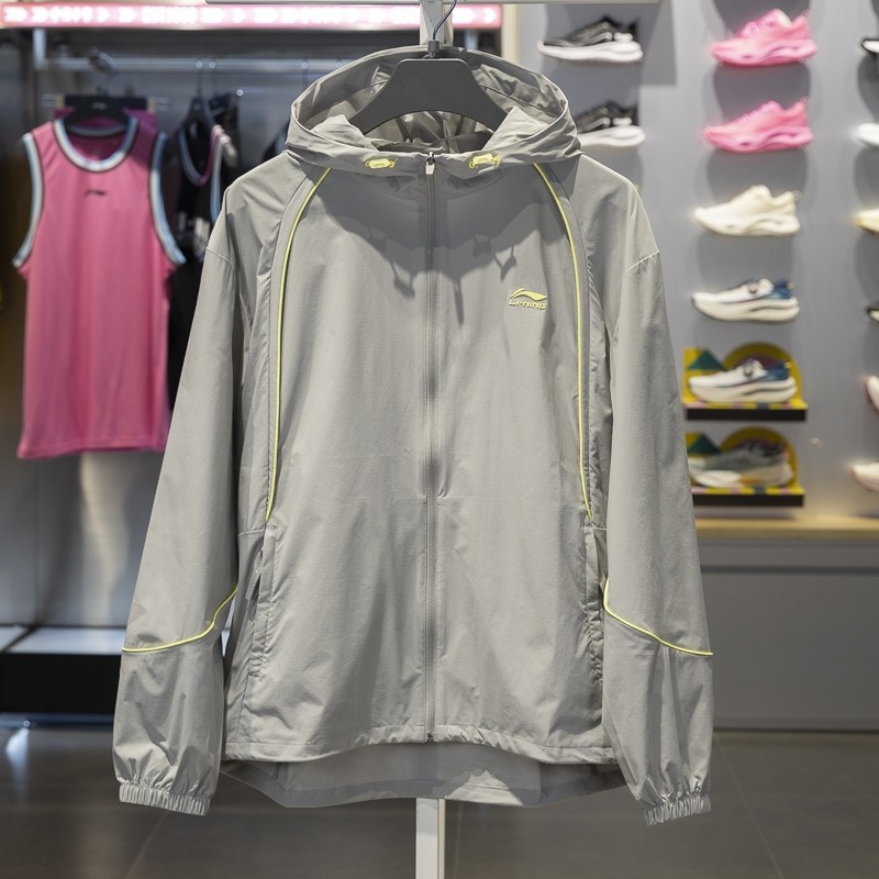 李宁运动风衣2024秋季新款运动潮流系列男子宽松防晒外套AFDU549
