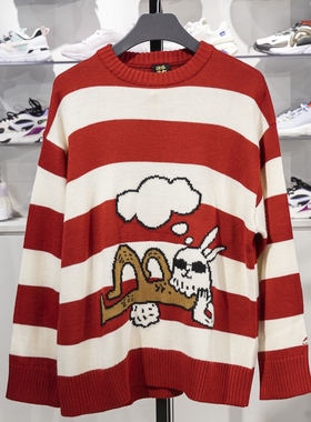 李宁毛衣2023春季男女同款宽松舒适休闲套头无帽编织衫AMBT009