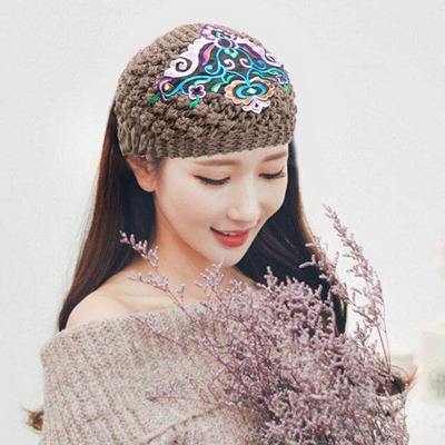 宽边女士防寒保暖头箍发带帽新品