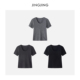 JINGJING2026新款 春夏绵羊毛圆领简约设计感百搭T恤 懒人T