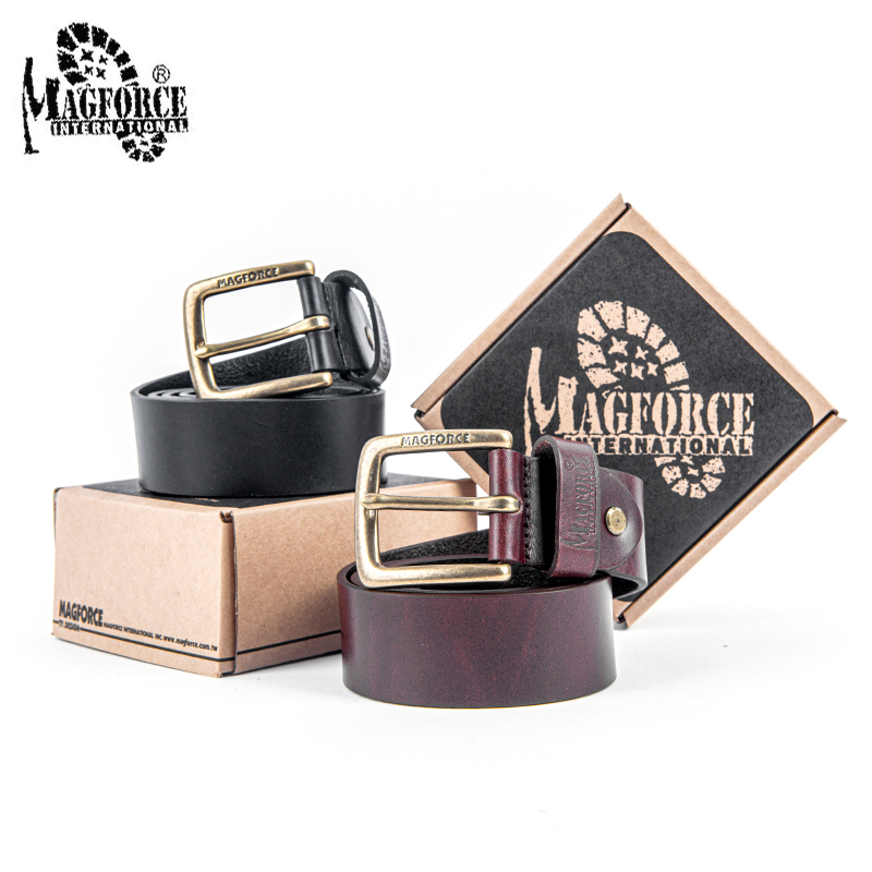 MAGFORCE麦格霍斯腰带3021绅士牛皮真皮腰带正品战术户外腰带男