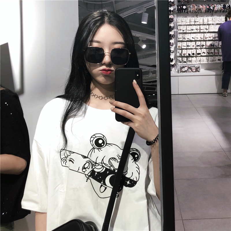 ´ºÏĺ«¹úulzzang¿íËɰٴîÔËÞBF¸öÐÔ¿¨Í¨Å®º¢Ó¡»¨¿íËɶÌÐäTÐôÅ®³±