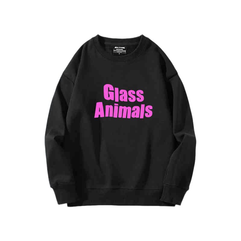 英国迷幻流行Glass Animals乐队圆领卫衣男秋冬简约ins风印花衣服