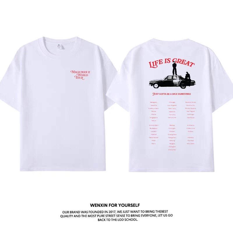 王嘉尔演唱会MAGICMAN 2同款周边短袖T恤男女纯棉应援宽松上衣服