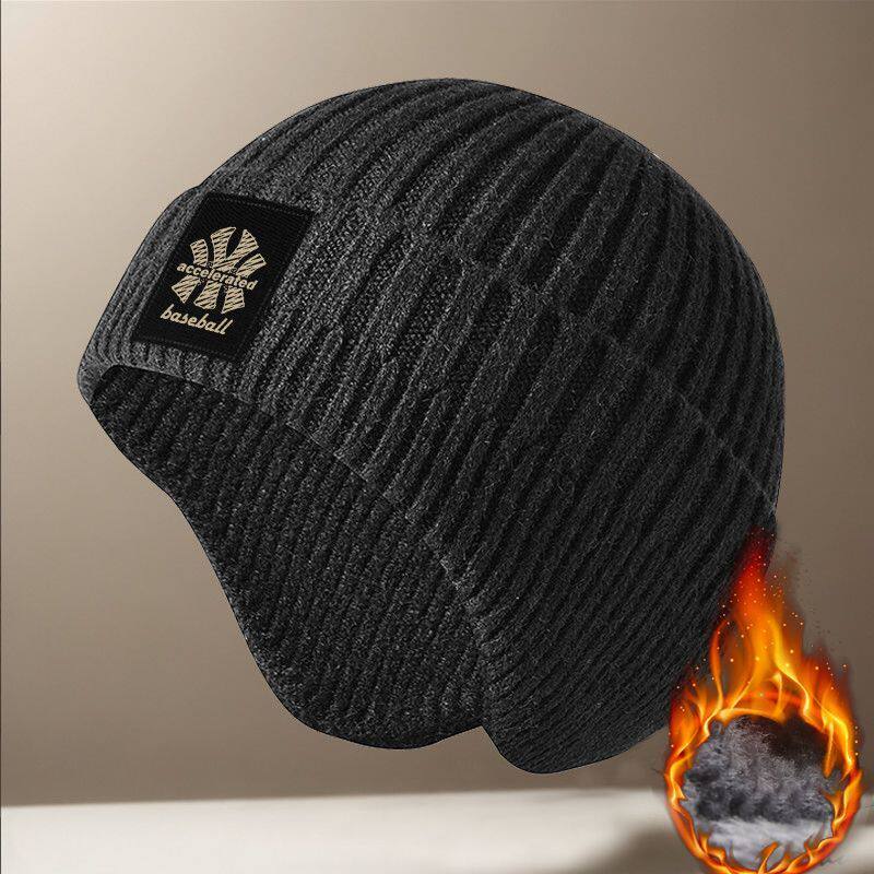 冬季帽子男士防寒保暖头套加绒加厚防风帽户外护耳遮脸围巾毛线帽