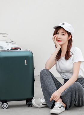 pc行李箱24寸旅行箱铝框行里箱静音万向轮新款密码女拉杆箱