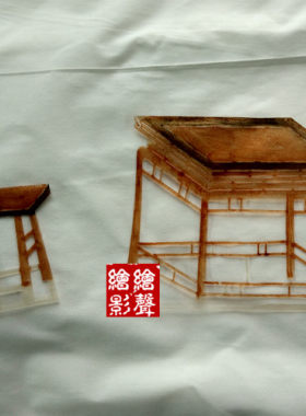 皇后同款皮影绘影华县道具背景