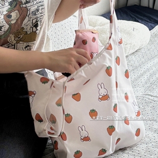 米菲菲日本折叠购物袋便携超市环保大容量手提袋结实耐用可爱防水