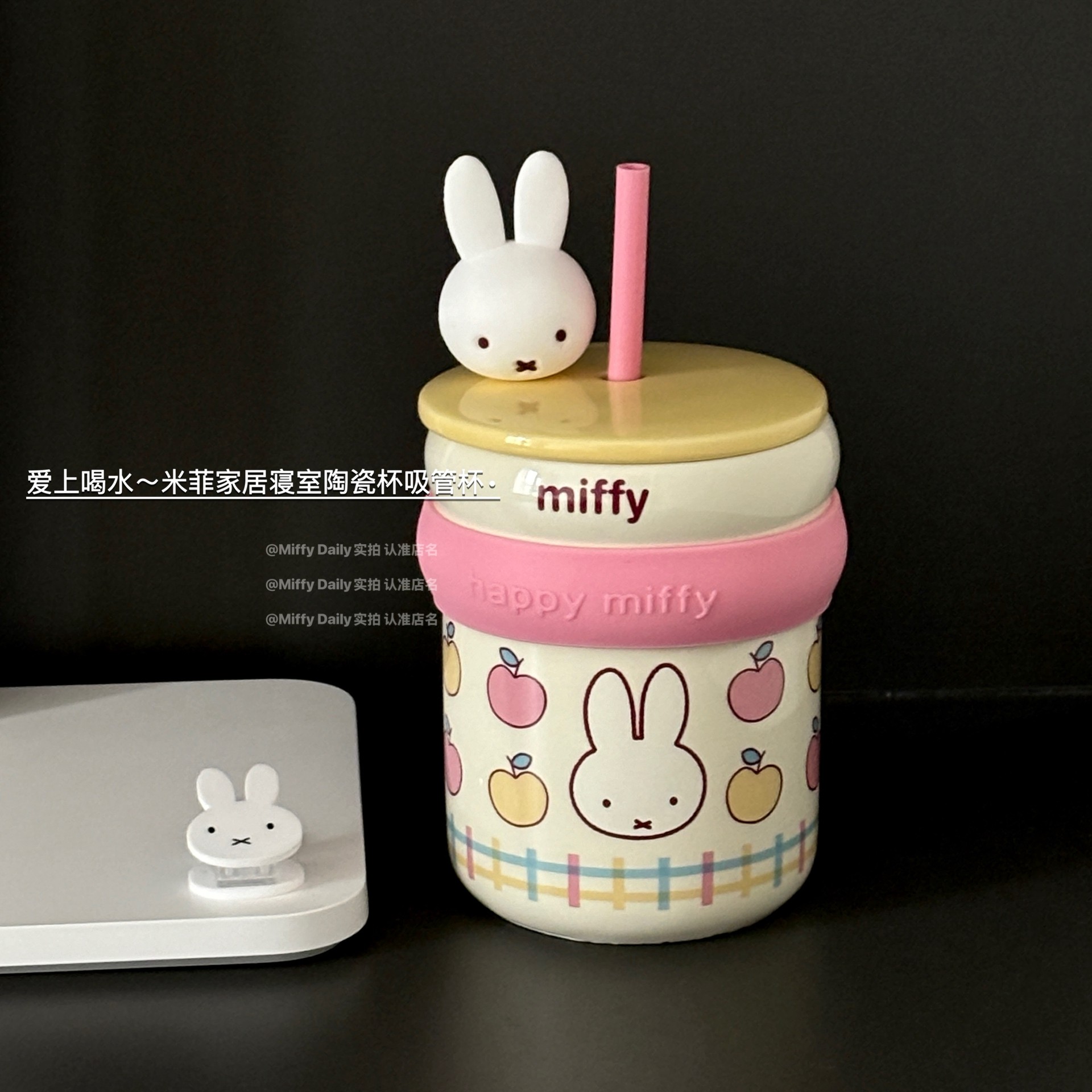 正品米菲巨好看的女生水杯女新款2026高颜值家用食品级陶瓷杯带盖
