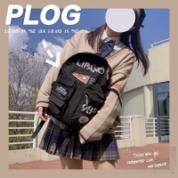 Корейская версия школьной версии Harajuku Ulzzang Simple Gongcangs Гонконг -стрит Тенденции