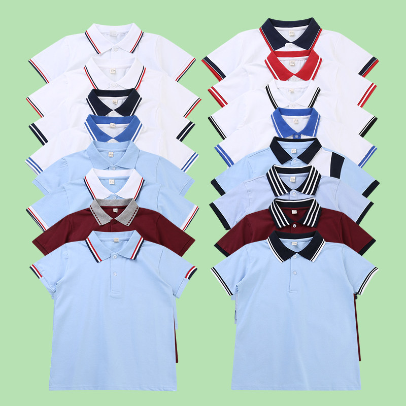 男童女童校服幼儿园园服夏装长袖上衣POLO短袖T恤儿童班服打底衫