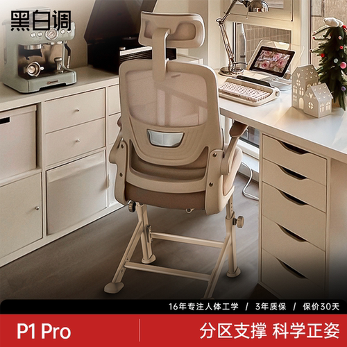 黑白调P1Pro青少年学习椅电脑椅
