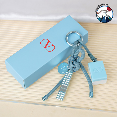 华伦天奴发财麻将钥匙扣 专柜新款赠品周边 好运蓝中国结挂件饰品