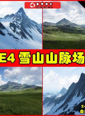 UE4UE5 Realistic Landscapes Bundle 1 写实雪山草原地形场景