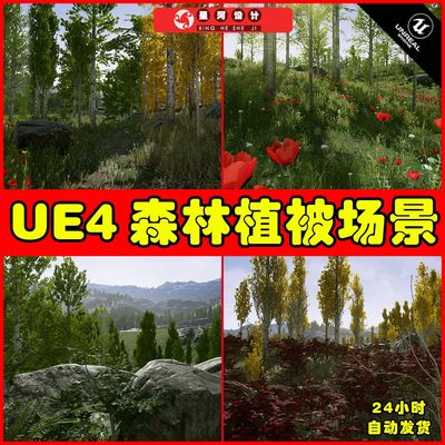 UE4 Scanned Poplar and Aspen Forest with Seasons 森林场景