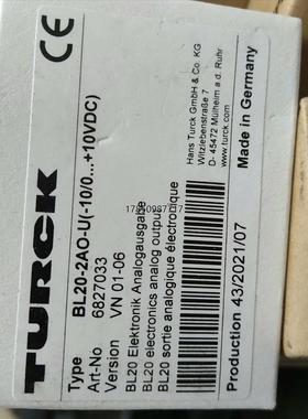 议价询价图尔克模块 BL20-2AO-U 订货号 6827033议价询价