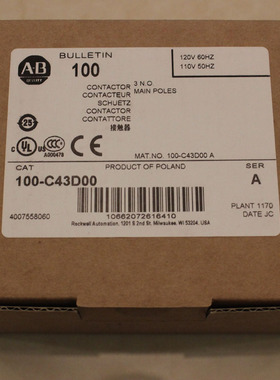 议价100-C43D00模块AB PLC控制器 罗克韦尔处理器100C43D00 议价