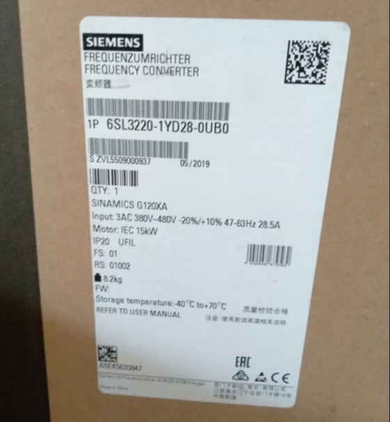西门子G120XA变频器6SL3220-1YD30/1YD32/1YD34/1YD36/1YD38-0UB0