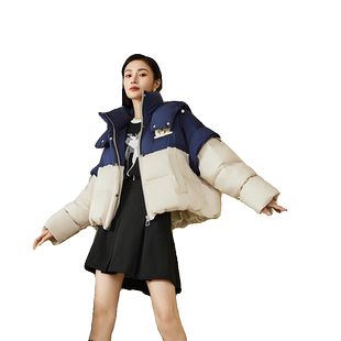 2023新款羽绒服女短款90白鸭绒时尚洋气保暖加厚外套057
