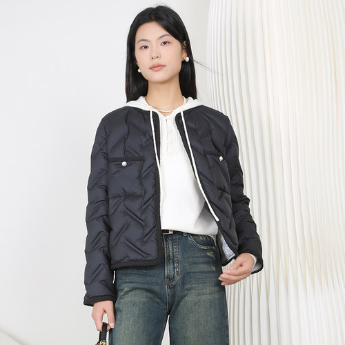 梵凯2025冬小香风短款轻薄羽绒服