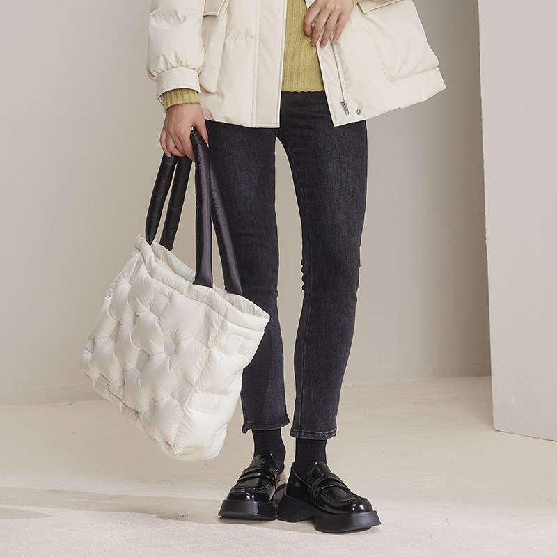 梵凯牛仔裤女2024冬休闲修身微弹铅笔九分裤冬季加绒加厚小脚裤女