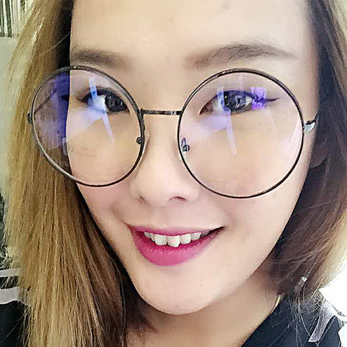 超大圆框复古网红款大脸眼镜架