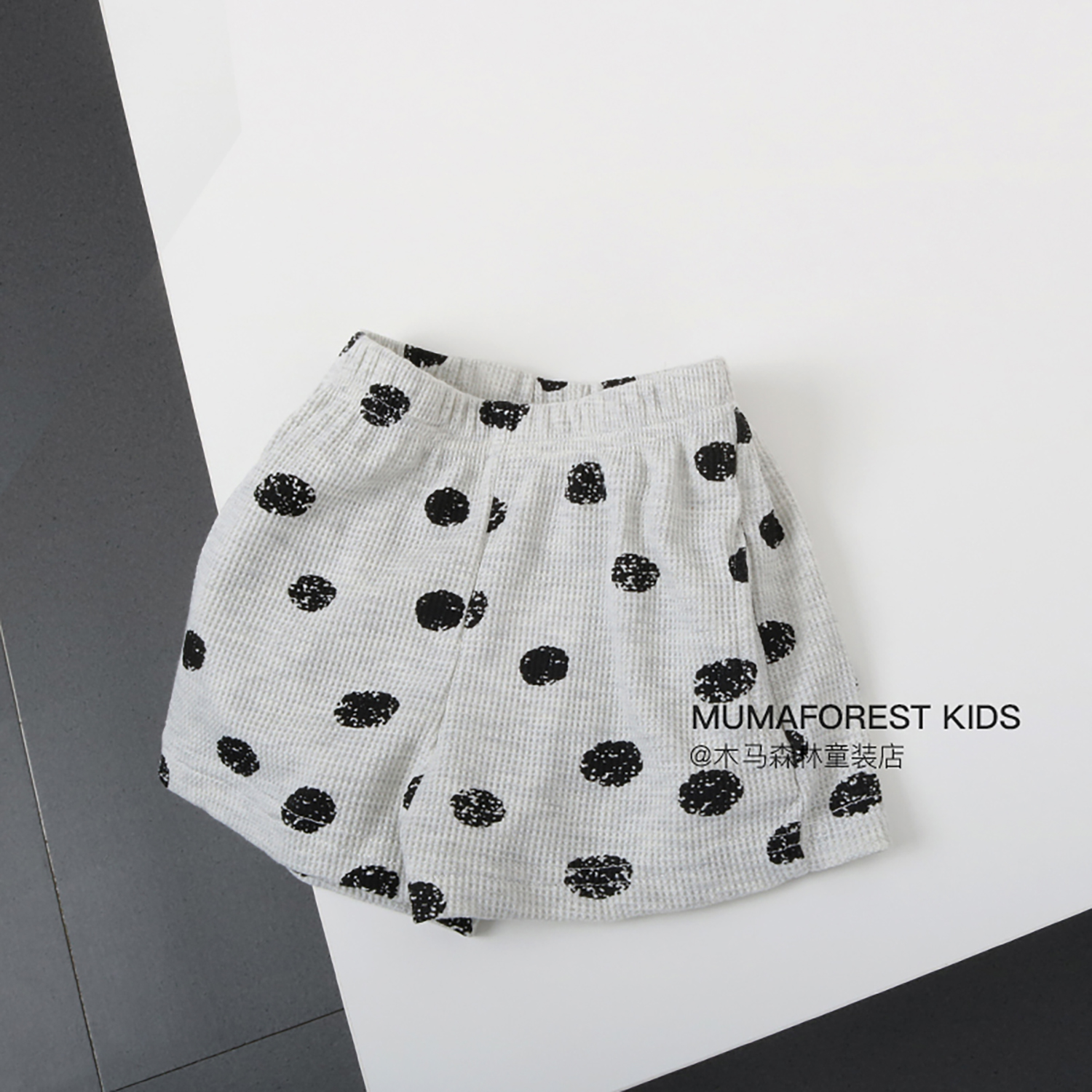 2025夏季新款女童波点短裤韩版小格纹宝宝柔软透气百搭运动休闲裤