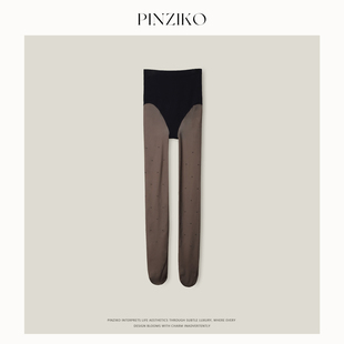 水光袜假透肉连体裤 黑丝透肤光腿神器磨毛黑丝款 大兔子 PINZIKO