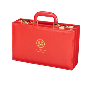 皮质彩礼钱盒子结婚礼盒提亲聘礼箱订婚用品10万20万元现金礼金箱