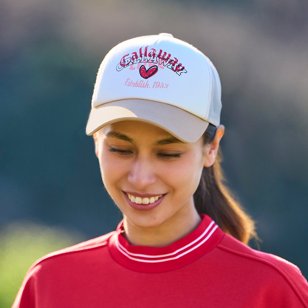 日本26春夏款Callaway卡拉威女士高尔夫球帽印花网眼舒适有顶帽子