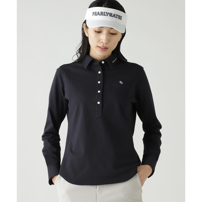 日本26春夏PEARLY GATES女士高尔夫服装舒适弹力轻量光泽精致长袖