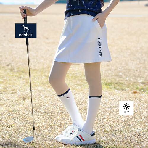 日本26春夏款adabat女士高尔夫服装时尚简约精致修身抗UV舒适短裙