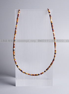 Ciel原创手工天然蛋黄石项链