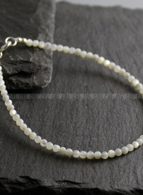 ciel原创手工天然银丝贝极细手链