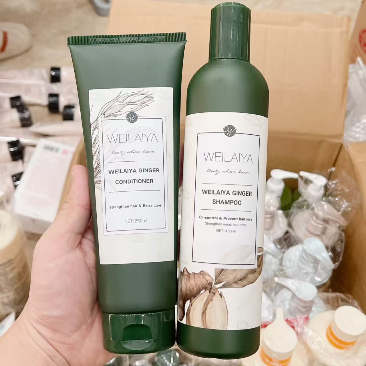 越南正品代购威莱雅weilaiya防脱生发洗发水套装250ml+400ml