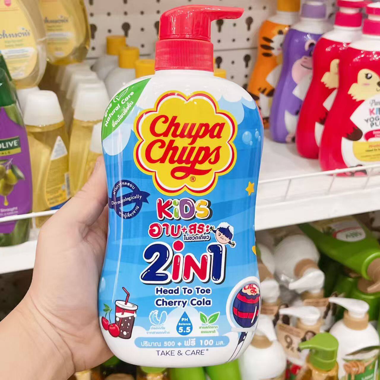 泰国Chupachups kids珍宝草莓香氛儿童洗发沐浴2in1滋润持久留香