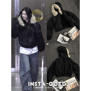 Miuju敏珠外套夹克外套东大门新款 同款 高级感棉服 club Fan