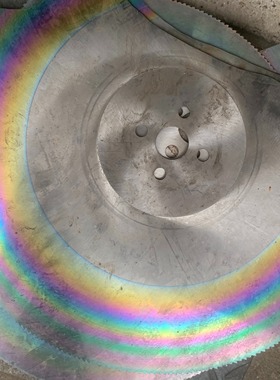 自制菜刀材料彩虹色黑彩色金黄色红色冰刀废旧高速钢锯片2-3厚M42