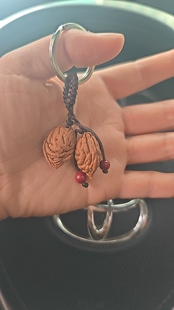桃核钥匙扣挂件孕妇婴儿夜晚哭闹路护身医护夜班平按朱砂