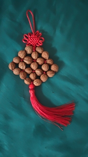 木雕雕刻桃核饰品挂件福寿桃木家居摆件饰品桃木桃核串23颗桃核