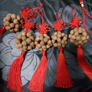 汽车挂件挂饰品野生山桃核车内车载后视镜上车挂包邮