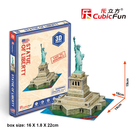 新品乐立方3D立体拼图 创意礼物 S3026H迷你美国自由女神像