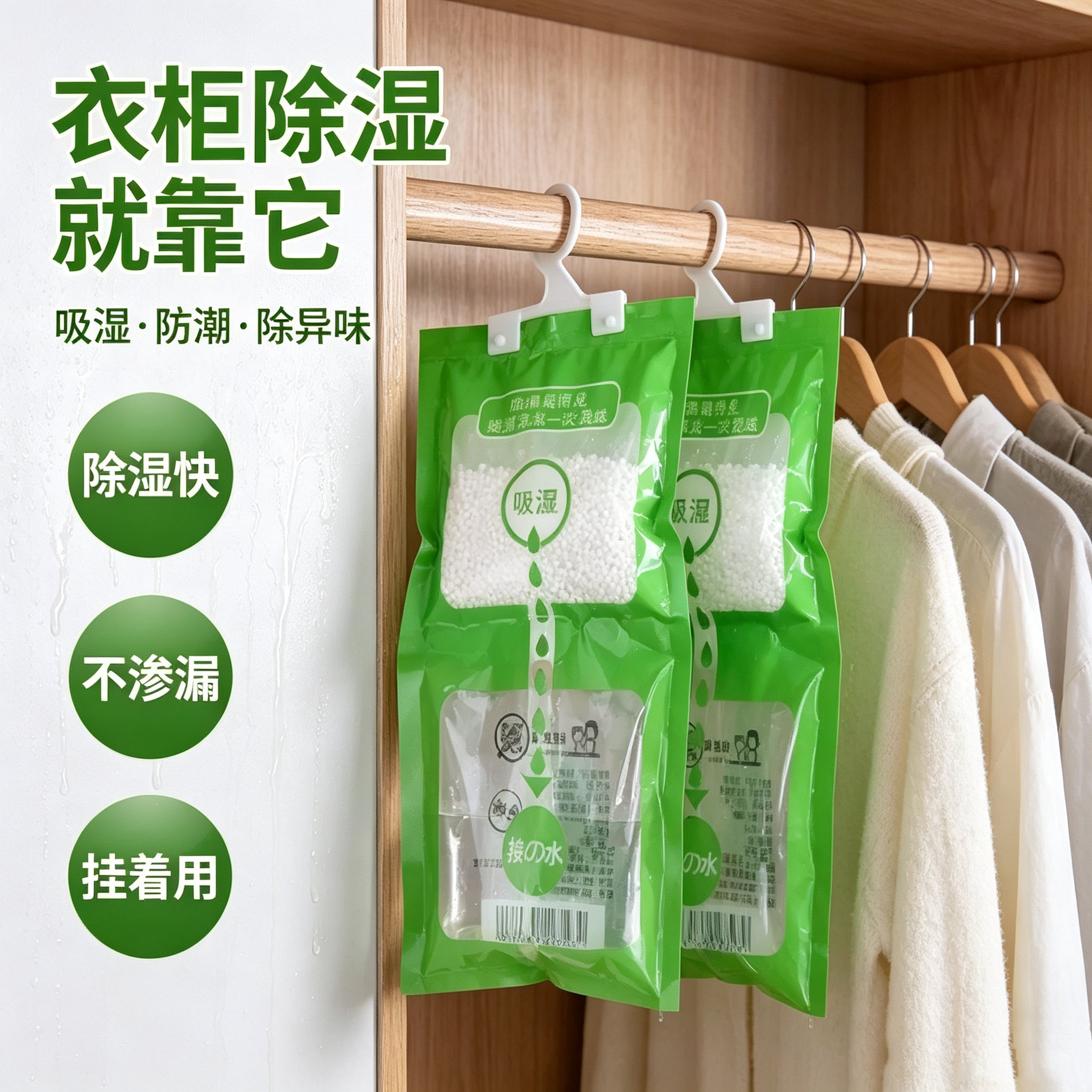 除湿袋袋干燥剂包吸湿吸潮吸湿可挂式防霉盒回南天潮湿悬挂多功能
