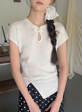 BORAN帛然新中式无袖针织衫2025夏季新款修身显瘦毛衣上衣女7339S