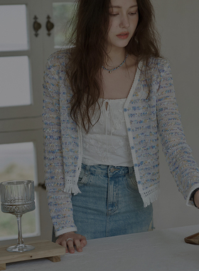 BORAN帛然2025秋季新款长袖针织衫开衫撞色休闲宽松外套女N2D1127