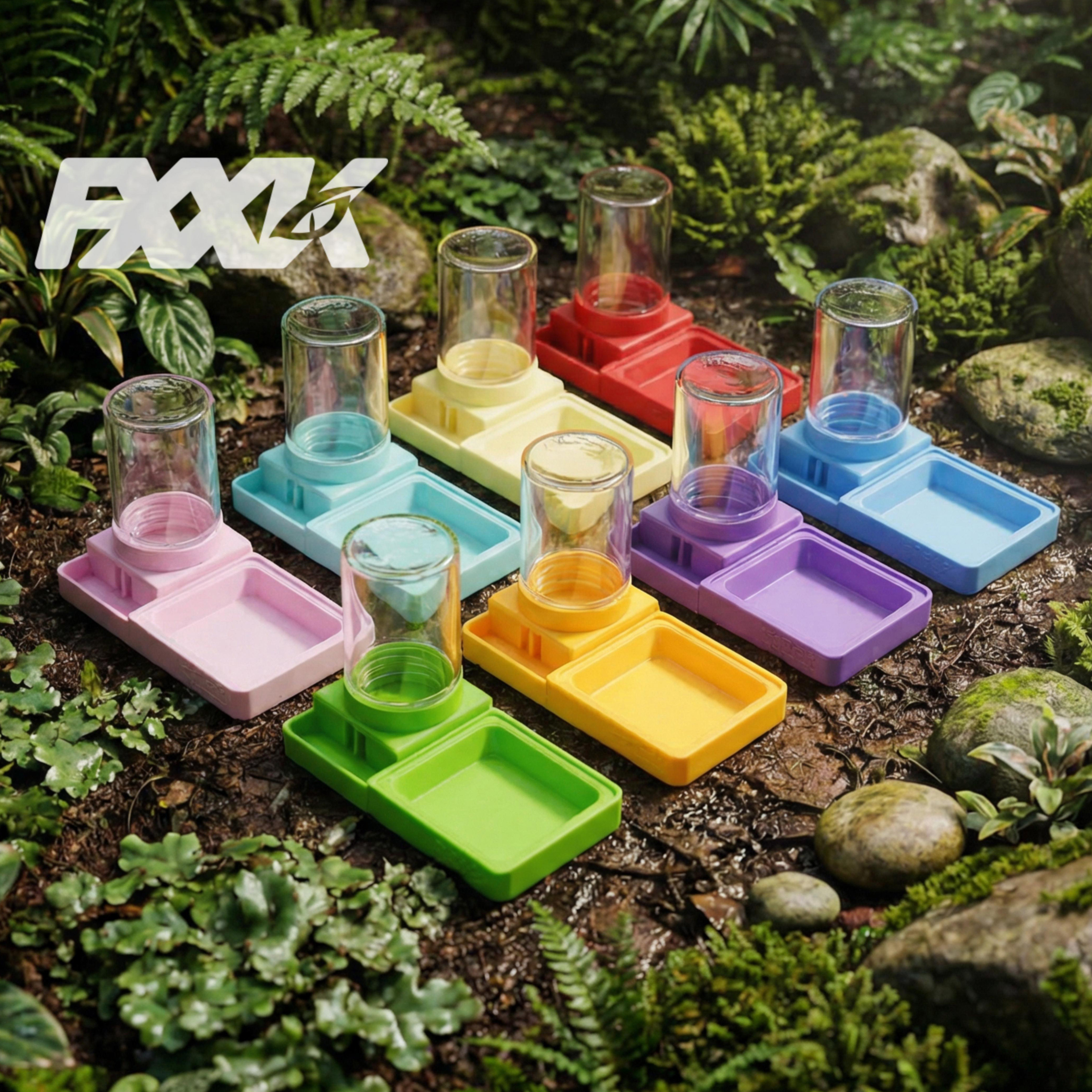 FXXK原创3D打印组合式爬宠水盆食盆睫角果泥盆守宫食盆防逃逸食盆