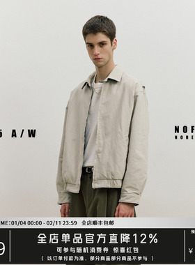 NOFAITH水洗复古双面穿哈灵顿夹克男秋冬日系翻领宽松休闲外套